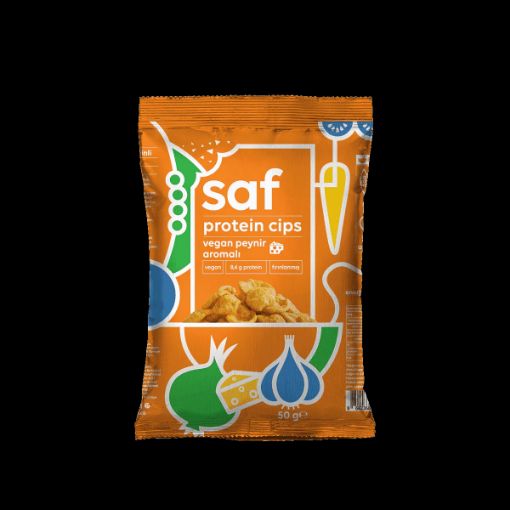 Saf Vegan Peynir Aromalı Protein Cips 50g resmi