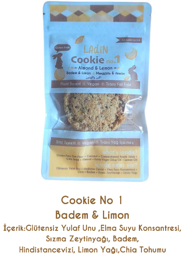 Ladin Glutensiz Cookie Badem & Limon 40g resmi