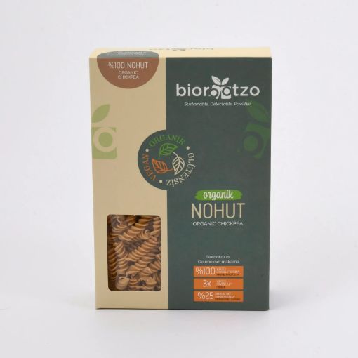 Biorootzo Organik ve Glutensiz Burgu Nohut Makarnası 200g resmi