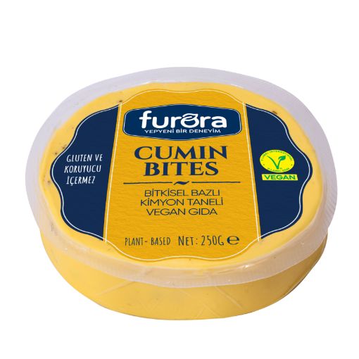 Furora Vegan Kimyon Taneli Cheddar Peynir imsi Blok 250g resmi