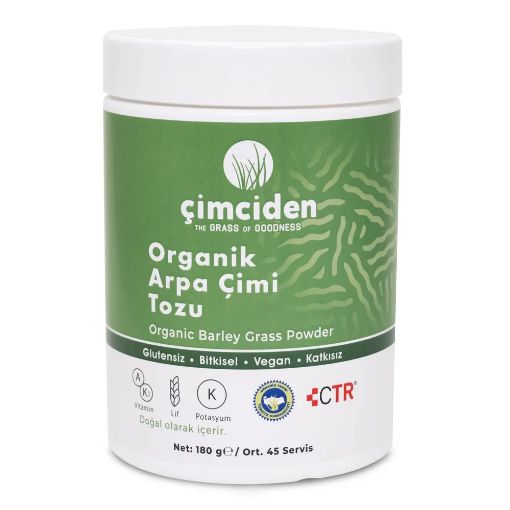 Çimciden Organik Arpa Çimi Tozu 180g resmi