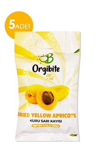 Orgibite 5'li Set 65gr Sarı Kuru Kayısı resmi