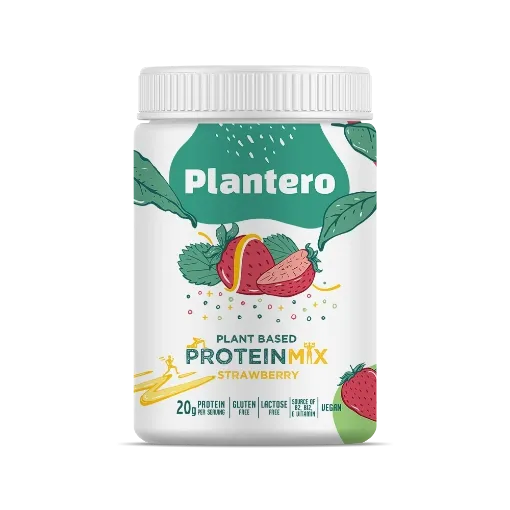 Plantero Çilekli Bitkisel Protein Tozu 416g (13 servis) resmi