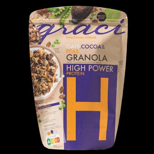 Graci ( High Power ) - Yulaf, Kakao ve Bezelyeli Granola 300g resmi