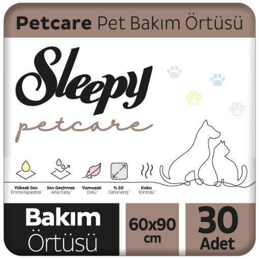 Sleepy Petcare Pet Bakım Örtüsü 60x90 cm 30 Adet resmi