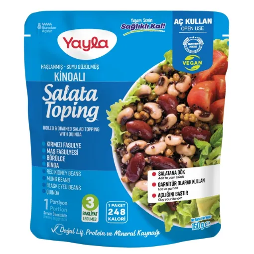 Yayla Kinoalı Salata Toping (Haşlanmış Suyu Süzülmüş) 150g