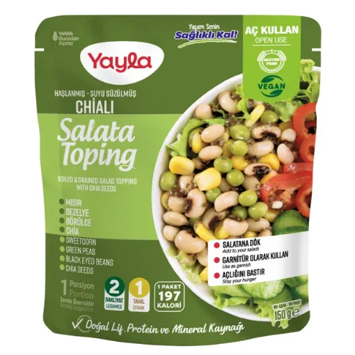 Yayla Chialı Salata Toping (Haşlanmış Suyu Süzülmüş) 150g resmi