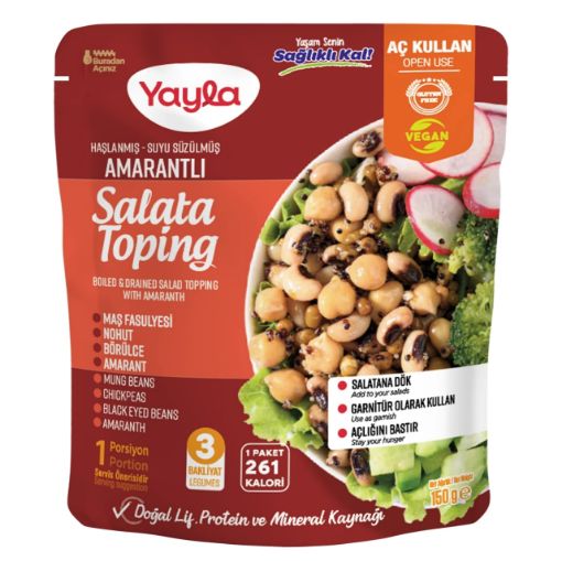 Yayla Amarantlı Salata Toping (Haşlanmış Suyu Süzülmüş) 150g resmi