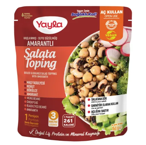 Yayla Amarantlı Salata Toping (Haşlanmış Suyu Süzülmüş) 150g resmi