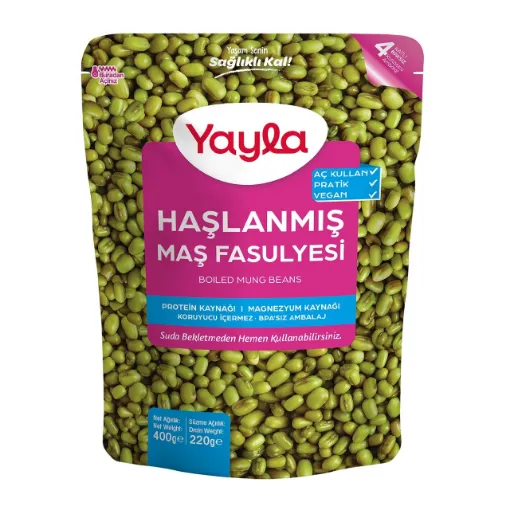 Yayla Haşlanmış Maş Fasulyesi 400g resmi