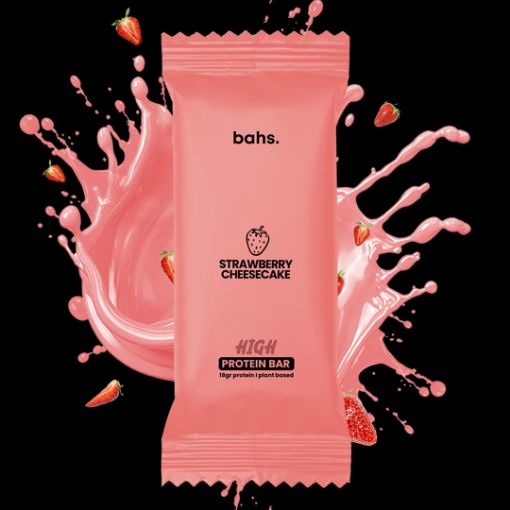 Bahs Strawberry Cheesecake High Protein Bar 60g resmi