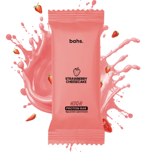 Bahs Strawberry Cheesecake High Protein Bar 60g resmi