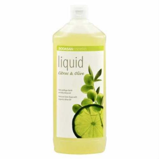 Sodasan Organik Limon Zeytin Özlü Sıvı Sabun 1 Litre resmi
