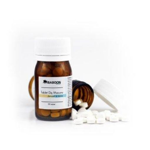 Baboon Natural Tablet Diş Macunu - Zencefil & Nane 90 Tablet resmi