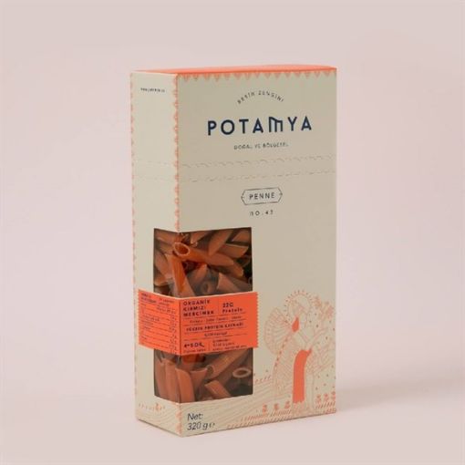 Potamya Organik Kırmızı Mercimek Makarnası 320gr resmi