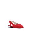 Kemal Tanca Kadın Vegan Babet Ayakkabı Kırmızı resmi