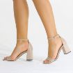 Kemal Tanca Kadın Vegan Topuklu Ayakkabı Bej resmi
