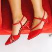 Kemal Tanca Kadın Vegan Ayakkabı Kırmızı resmi