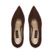Kemal Tanca Kadın Vegan Topuklu Stiletto Ayakkabı Kahverengi resmi