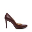 Kemal Tanca Kadın Vegan Topuklu Stiletto Ayakkabı Bordo resmi
