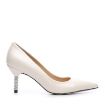 Kemal Tanca Kadın Vegan Topuklu Stiletto Ayakkabı Beyaz resmi
