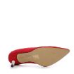 Kemal Tanca Kadın Vegan Topuklu Stiletto Ayakkabı Kırmızı resmi
