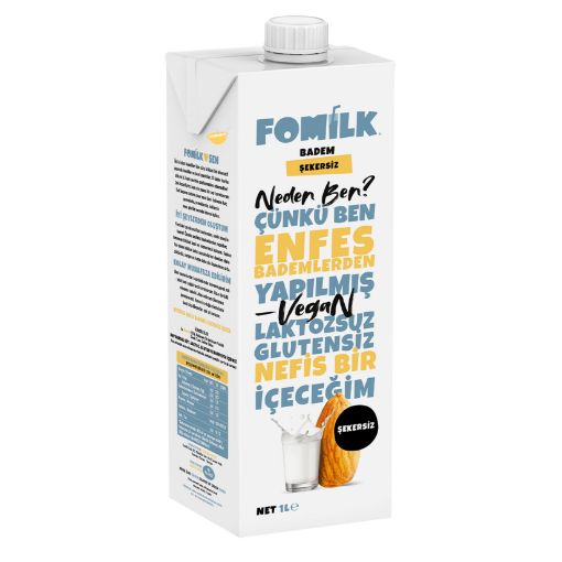 Fomilk Badem Şekersiz 1L