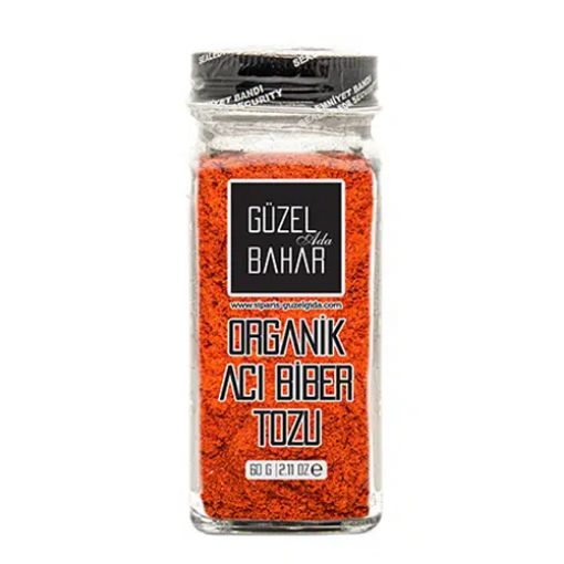Güzel Gıda Organik Acı Kırmızı Biber Tozu 60gr