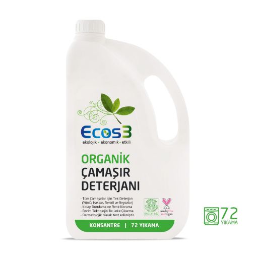 ECOS3 ORGANİK ÇAMAŞIR DETERJANI (2500 ml - 72 Yıkama)