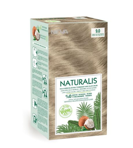Nevacolor Naturalis Vegan Kalıcı Krem Saç Boyası Seti 9.0 YOĞUN Ç.AÇIK KUMRAL