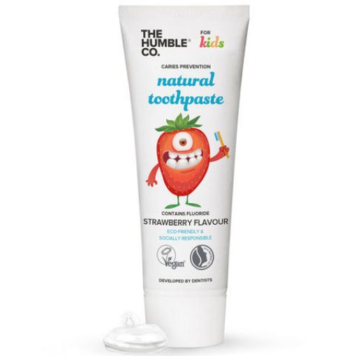 Humble Toothpaste- Doğal ve Vegan Diş Macunu For Kids Strawberry (Çilek-Çocuk) - 75 ML