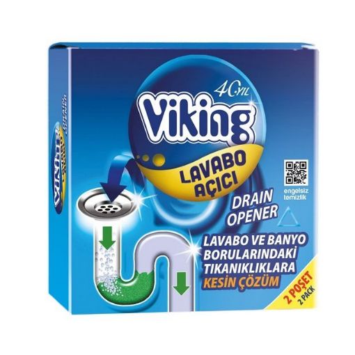 Viking Lavabo Açıcı Toz 2 x 50 Gr