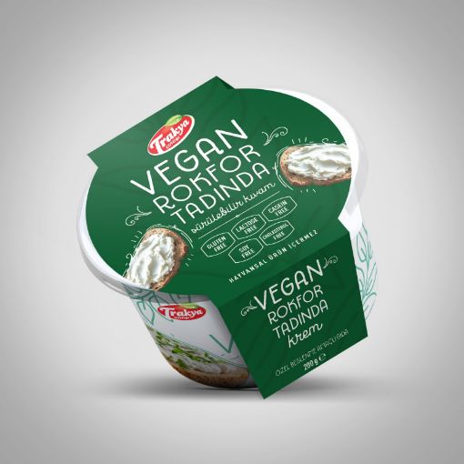 Trakya Çiftliği Vegan Rokforlu Krem Peynir imsi Bitkisel Gıda 200 g resmi