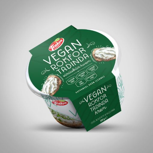Trakya Çiftliği Vegan Rokforlu Krem Peynirimsi 200g resmi