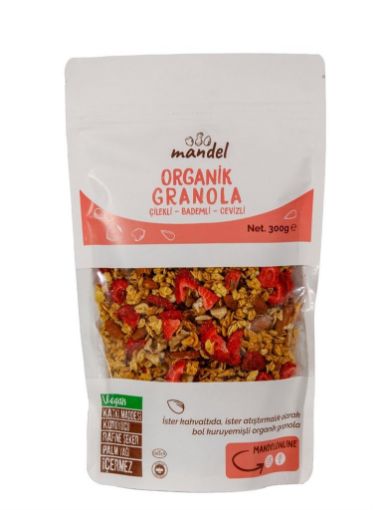 Mandel Organik Çilekli Bademli Cevizli Granola 300 g