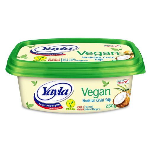 Yayla Vegan Hindistan Ceviz Yağlı Bitkisel Kase Margarin 250g