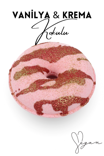IRSHI - Mystic - Vanilya & Krema Kokulu Donut Şeklinde Banyo Topu -  Bath Bomb resmi