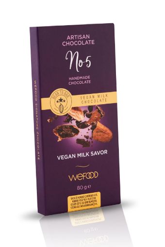 Wefood %50 Kakaolu Hindistan Cevizi Sütlü Vegan Çikolata No5 80 gr resmi