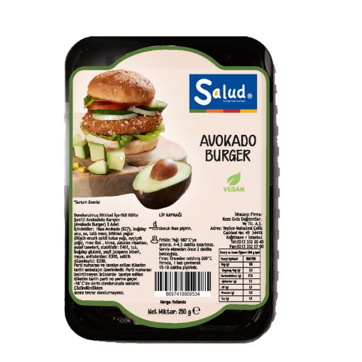 Salud Dondurulmuş Avokado Burger 125g x 2 Adet