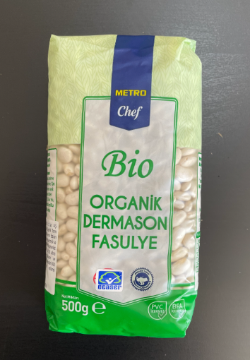 Metro Chef Bio Organik Dermason Fasulye 500g resmi