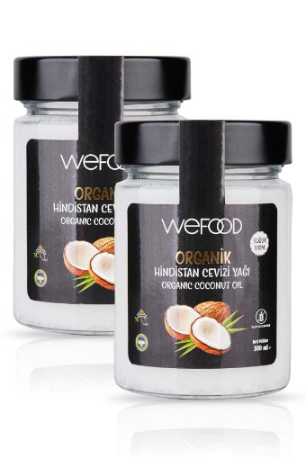 Wefood Organik Hindistan Cevizi Yağı 300 ml 2'li (Organik Sertifikalı, Soğuk Sıkım) resmi