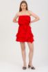 Kırmızı Fisto Mini Elbise