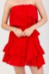 Kırmızı Fisto Mini Elbise