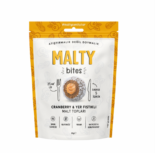 Malty Cranberry & Yer Fıstıklı Malt Topları 80g