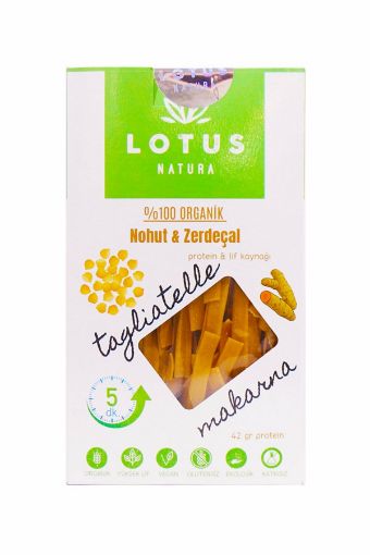 Lotus Natura Organik Makarna Nohut & Zerdeçal Tagliatelle 200g resmi