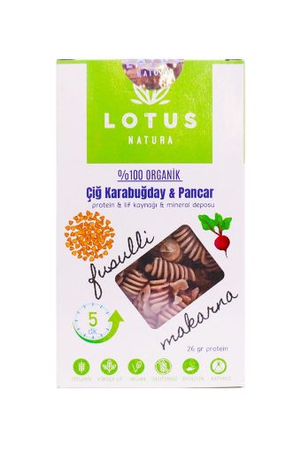 Lotus Natura Organik Makarna Çiğ Karabuğday & Pancar Fusilli 200g