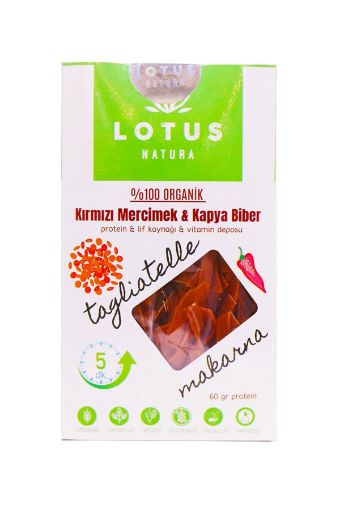 Lotus Natura Organik Tagliatelle Kırmızı Mercimek & Kapya Biber 200g