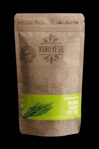 Kuru Yeşil Organik Buğday Çimi Tozu 100g
