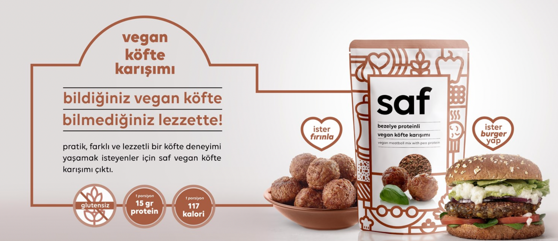 Vegan Pazaryeri. Vegan Pazaryeri Saf Bezelye Proteinli Vegan Köfte
