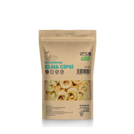 Vegan Dünyası Kurutulmuş Elma Cipsi 70g resmi